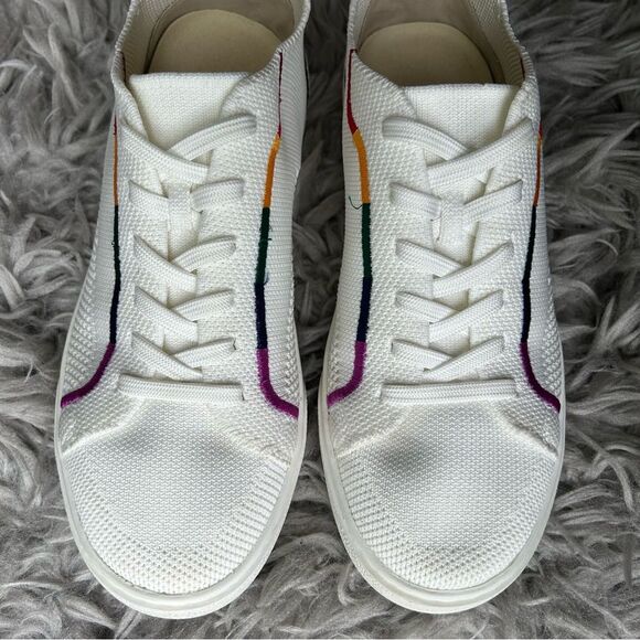 Vivaia Kama rainbow white lace up sneakers women’s shoe size 8 - Picture 4 of 11